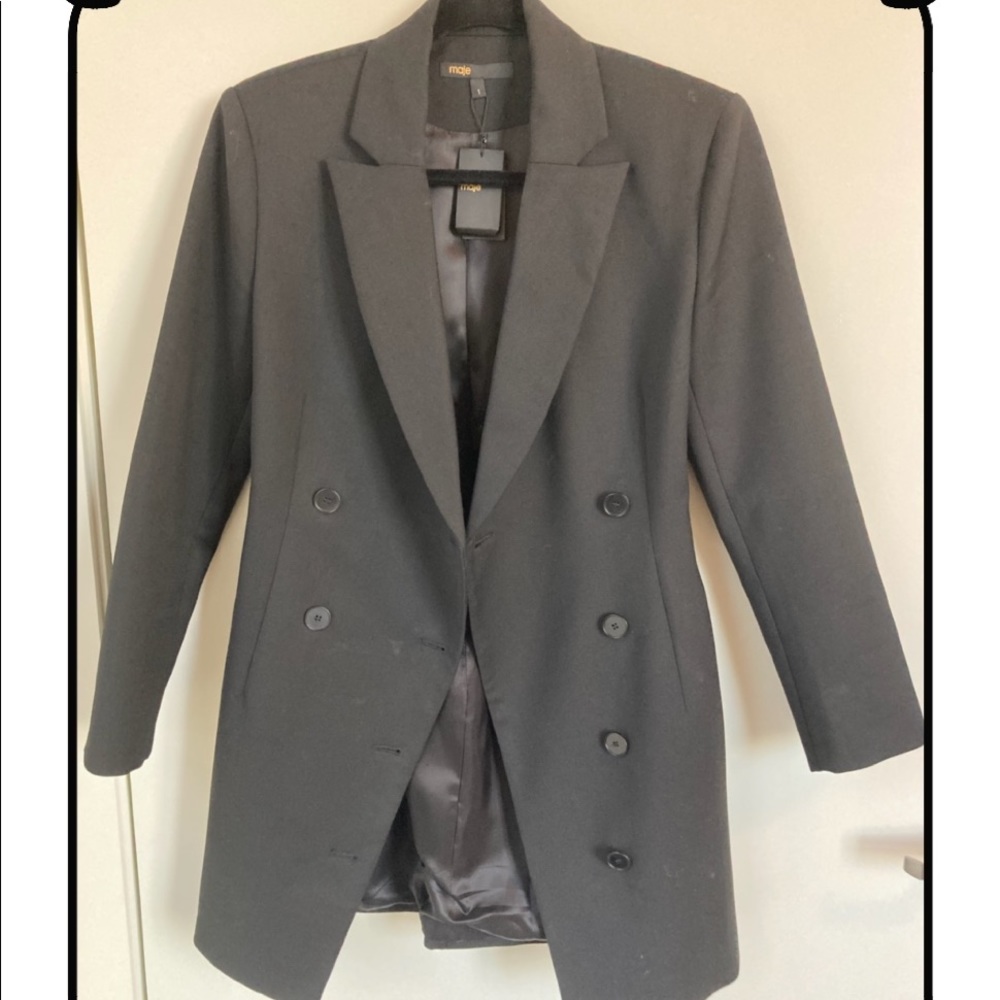 MAJE dress coat in blend wool